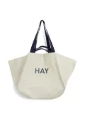 HAY Weekend logo-embroidered tote bag - Neutrals