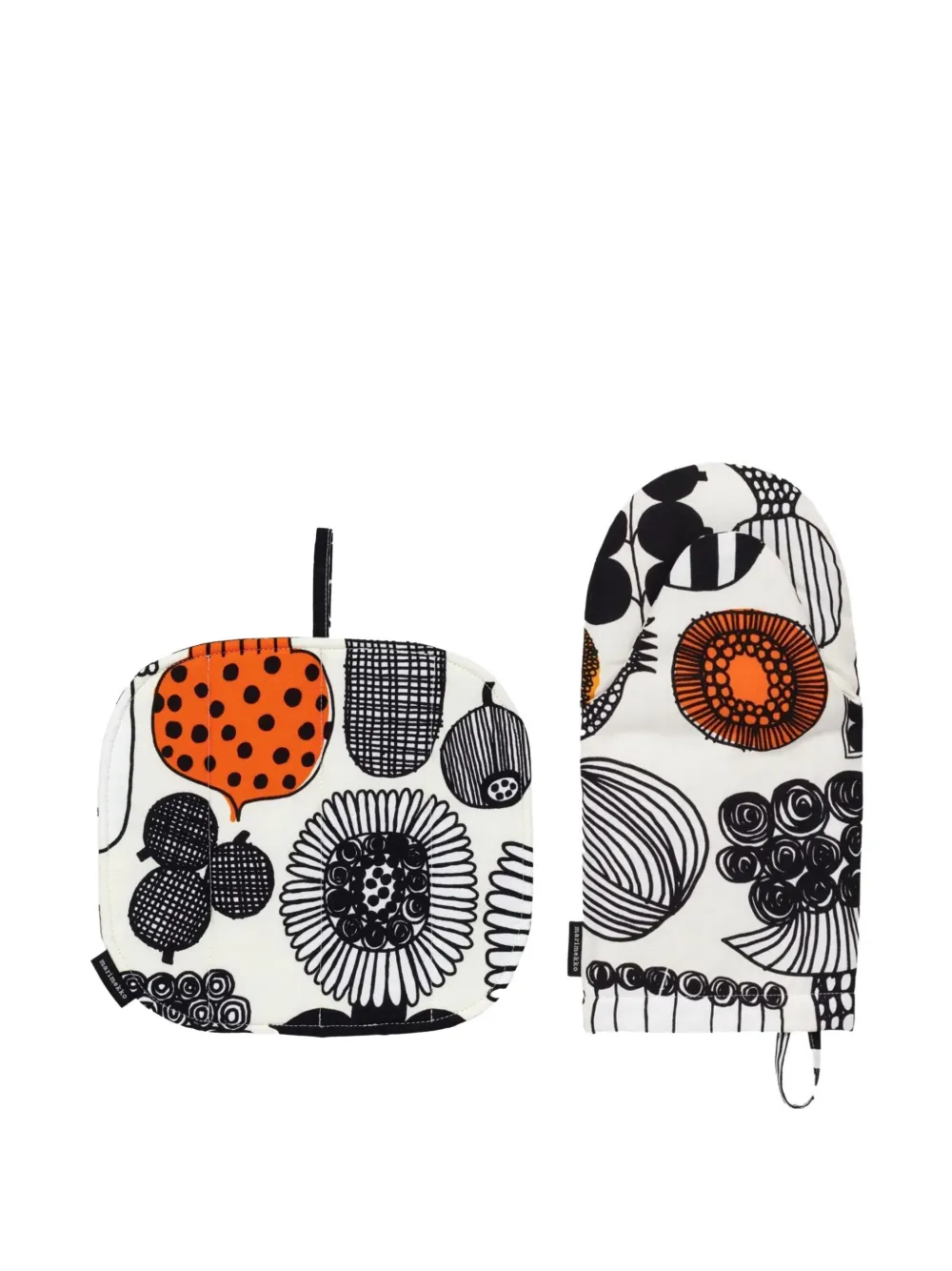 Marimekko Unikko オーブン グローブ セット - ホワイト Marimekko Unikko オーブン グローブ セット - ホワイト