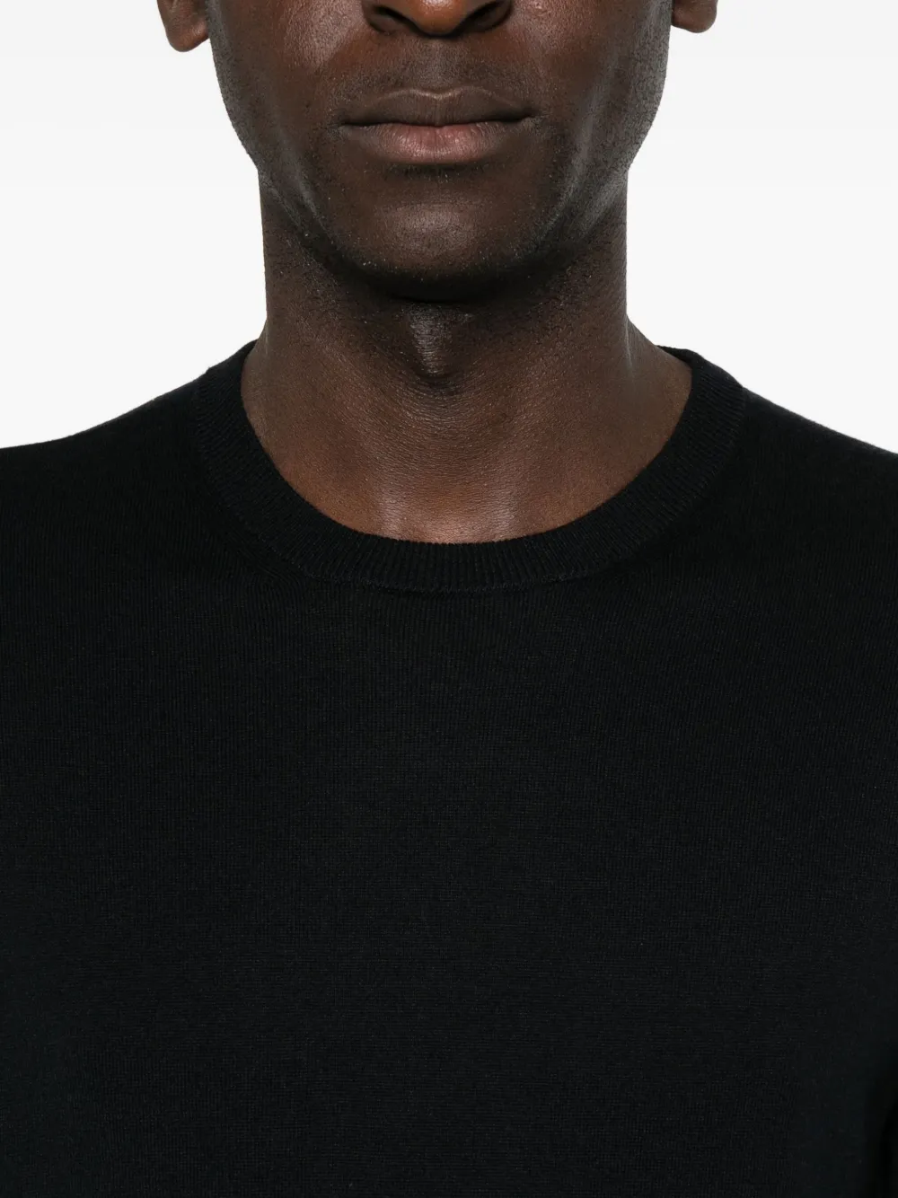 Alpha Studio Crew-neck Sweater In Black