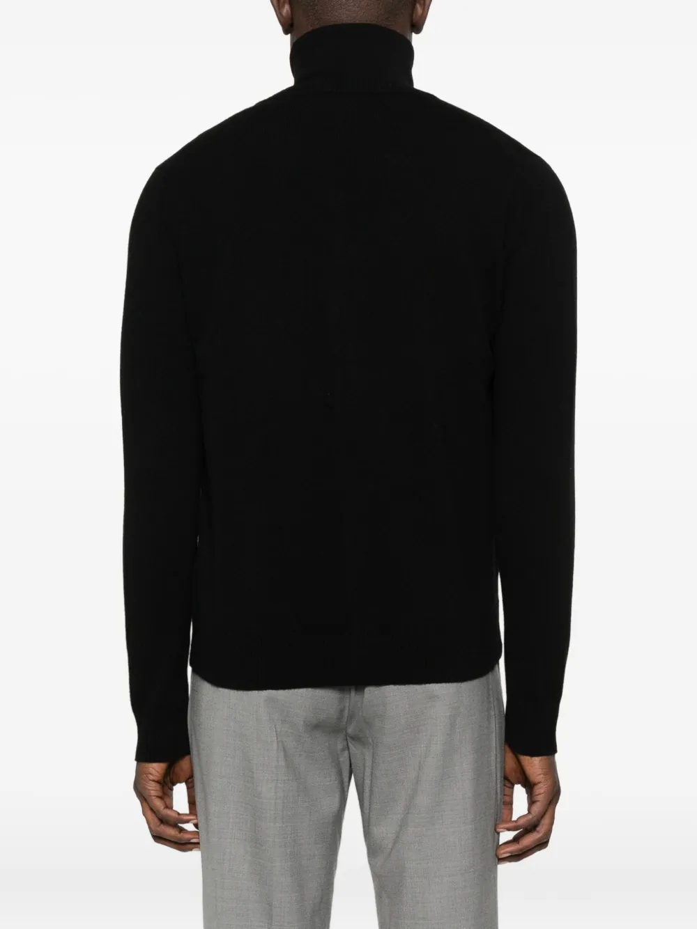 Alpha Studio Long-sleeved Buttoned Cardigan In Black