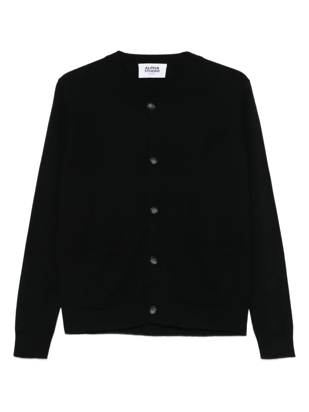 ALPHA STUDIO long-sleeved buttoned cardigan | Black | Image 1