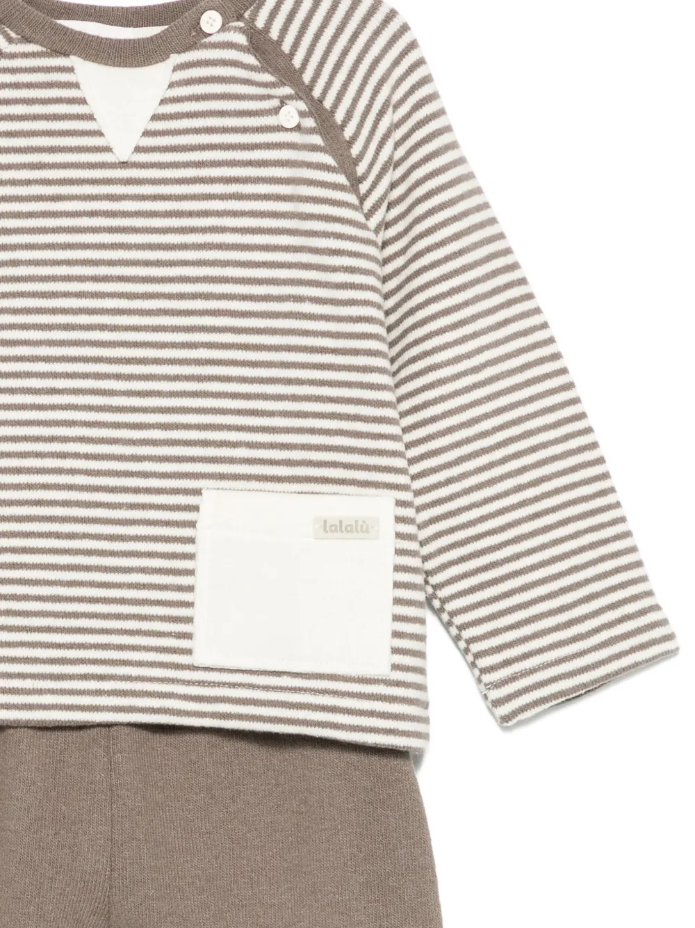 LALALU Twee gebreide broeken Beige