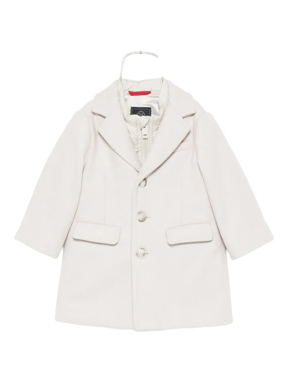 Fay Button-fastening Pocket Coat In Neutral