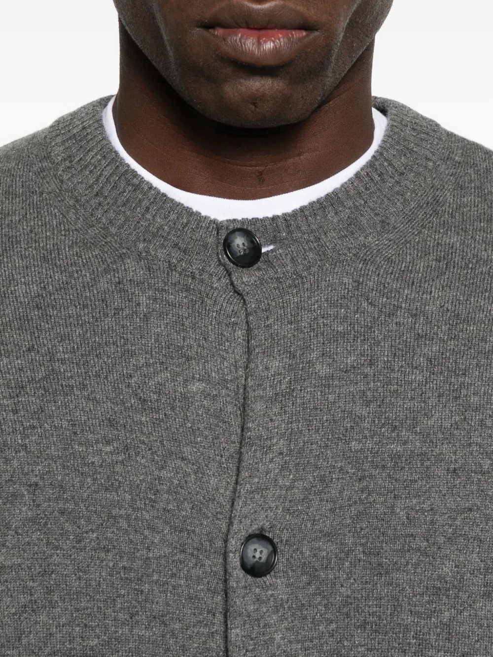 Alpha Studio Cashmere Cardigan In Gray