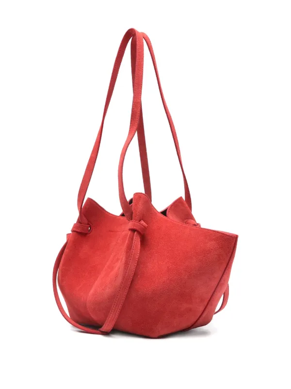 Yuzefi Mochi Suede Shoulder Bag Red FARFETCH