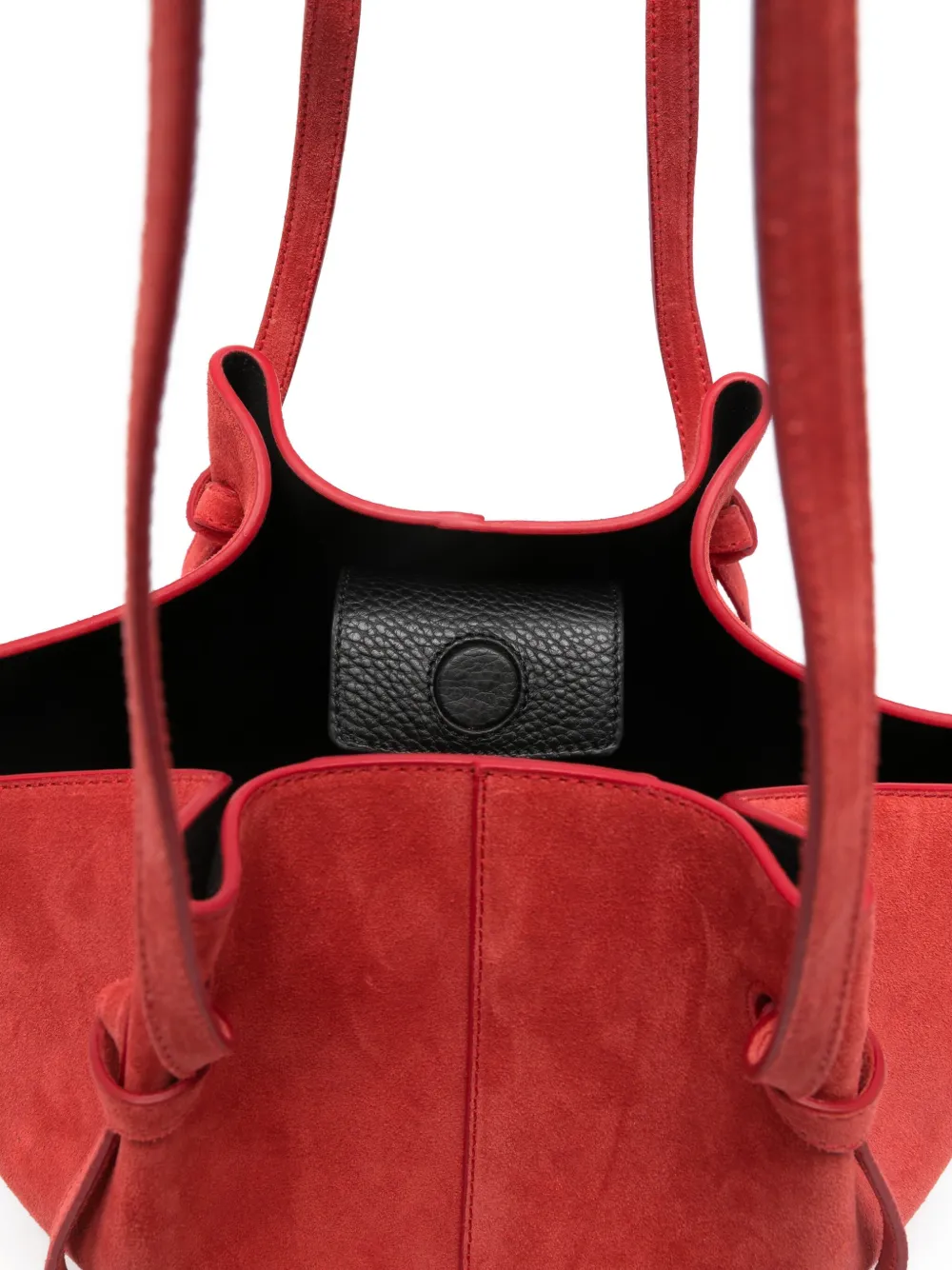 Yuzefi Mochi Suede Shoulder Bag In Red