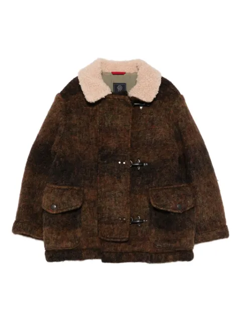 Fay Kids toggle-fastening fleece-lined coat