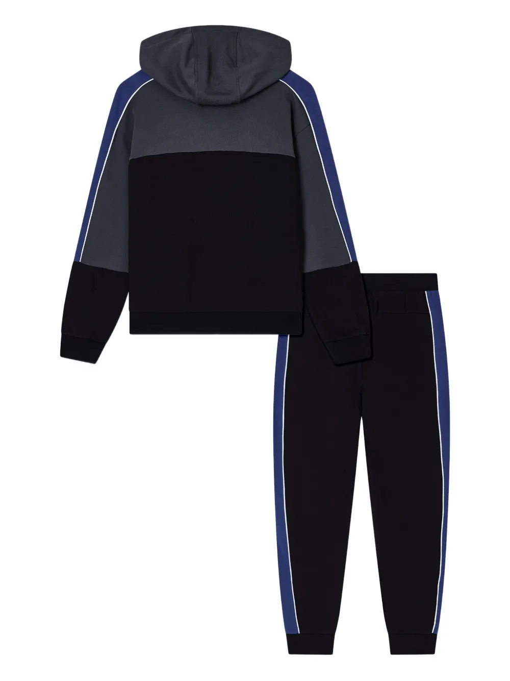 Emporio Armani Kids Trainingspak met colourblocking en streepdetail Zwart