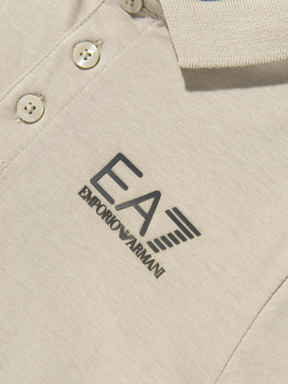 Emporio Armani Kids Poloshirt met logodetail Beige