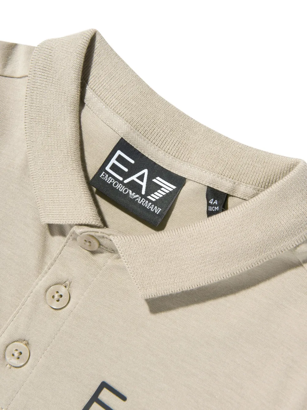 Emporio Armani Kids Poloshirt met logodetail Beige