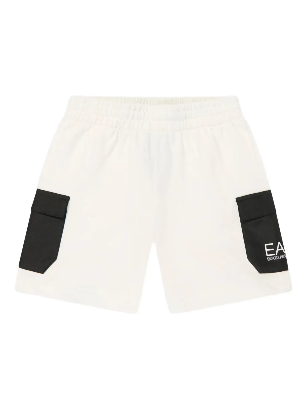 Emporio Ar i Kids Shorts met logodetail en zijzak Beige
