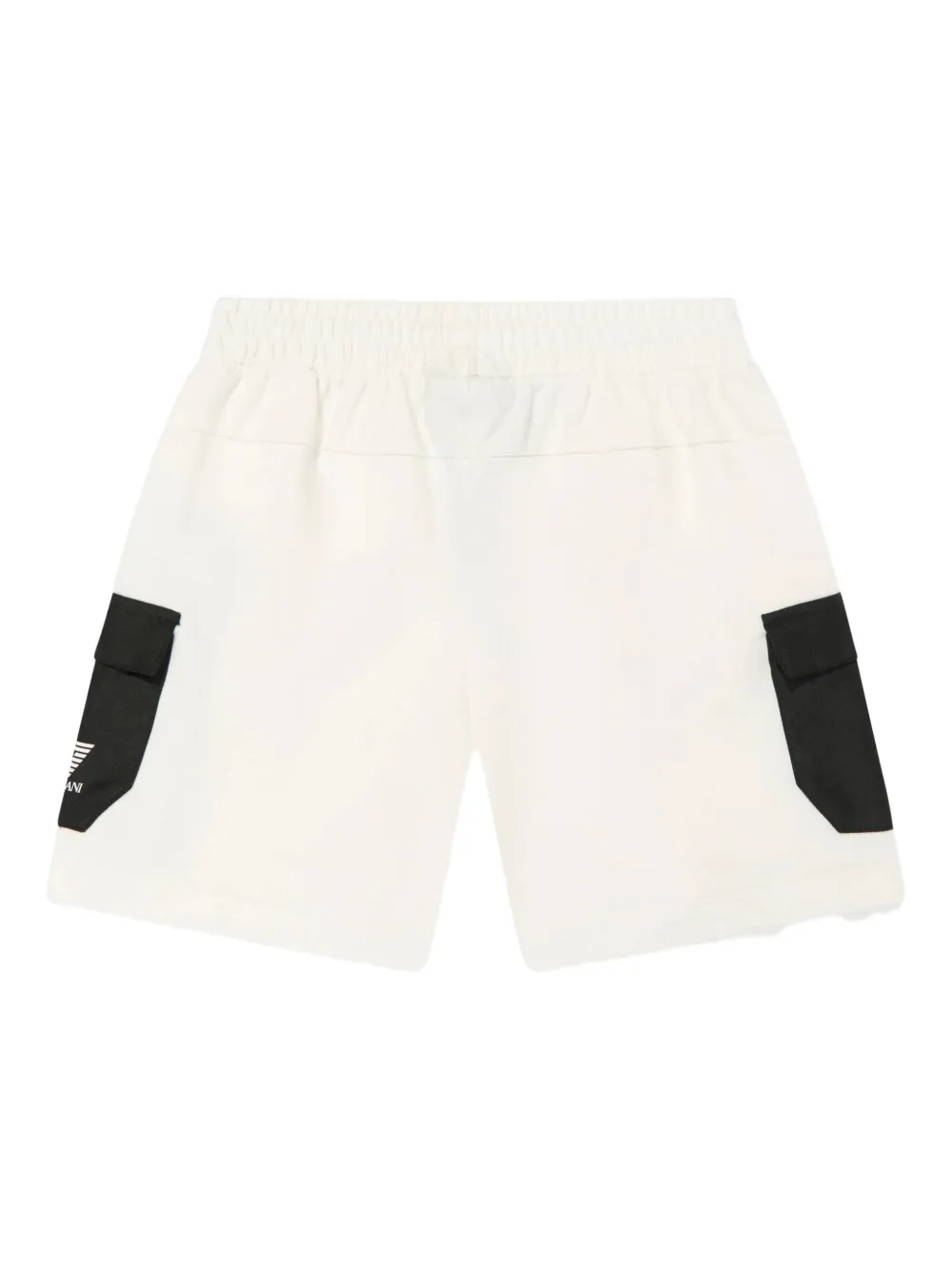 Emporio Armani Kids Shorts met logodetail en zijzak Beige