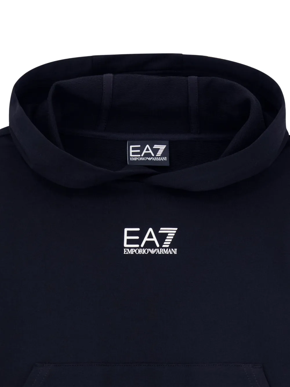 Emporio Armani Kids Hoodie met logodetail Zwart
