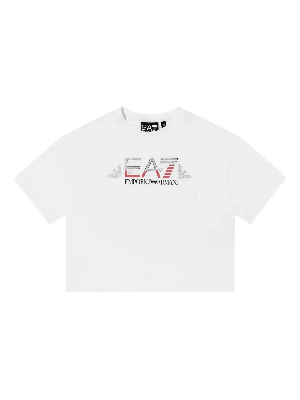 Emporio Ar i Kids EA7 top met logo Wit