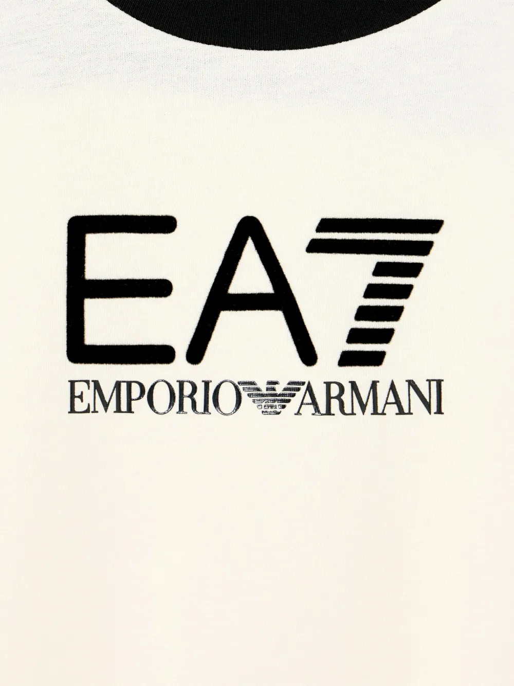 Emporio Armani Kids T-shirt met colourblocking en logo Beige