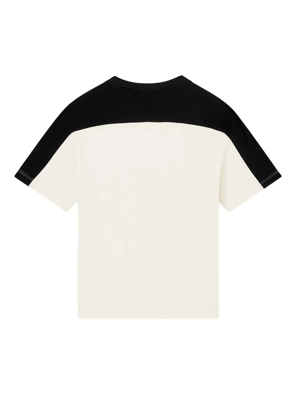 Emporio Armani Kids T-shirt met colourblocking en logo Beige