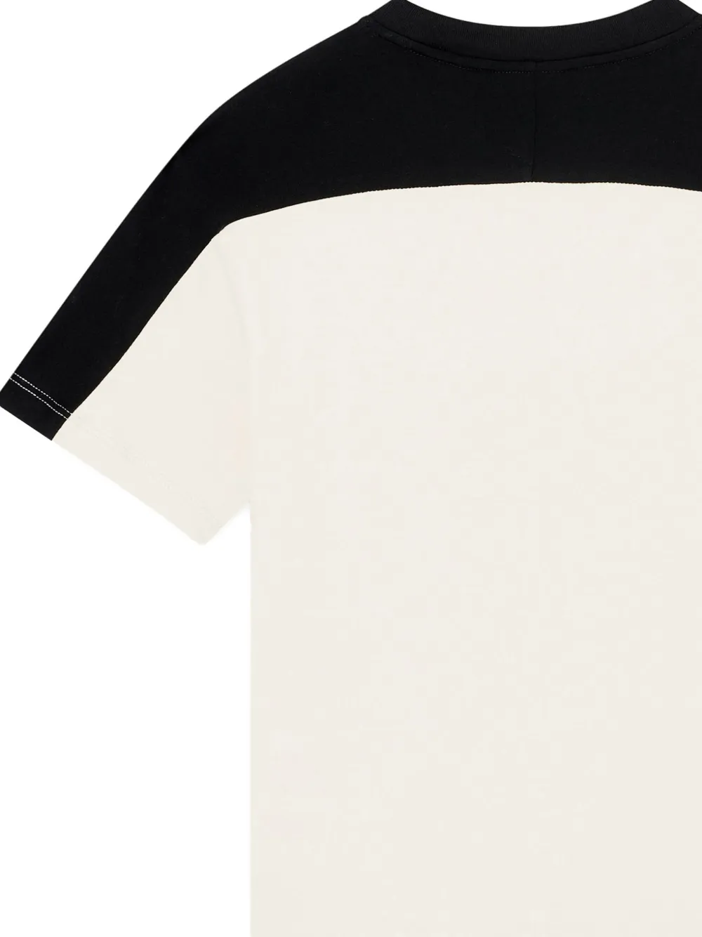 Emporio Armani Kids T-shirt met colourblocking en logo Beige