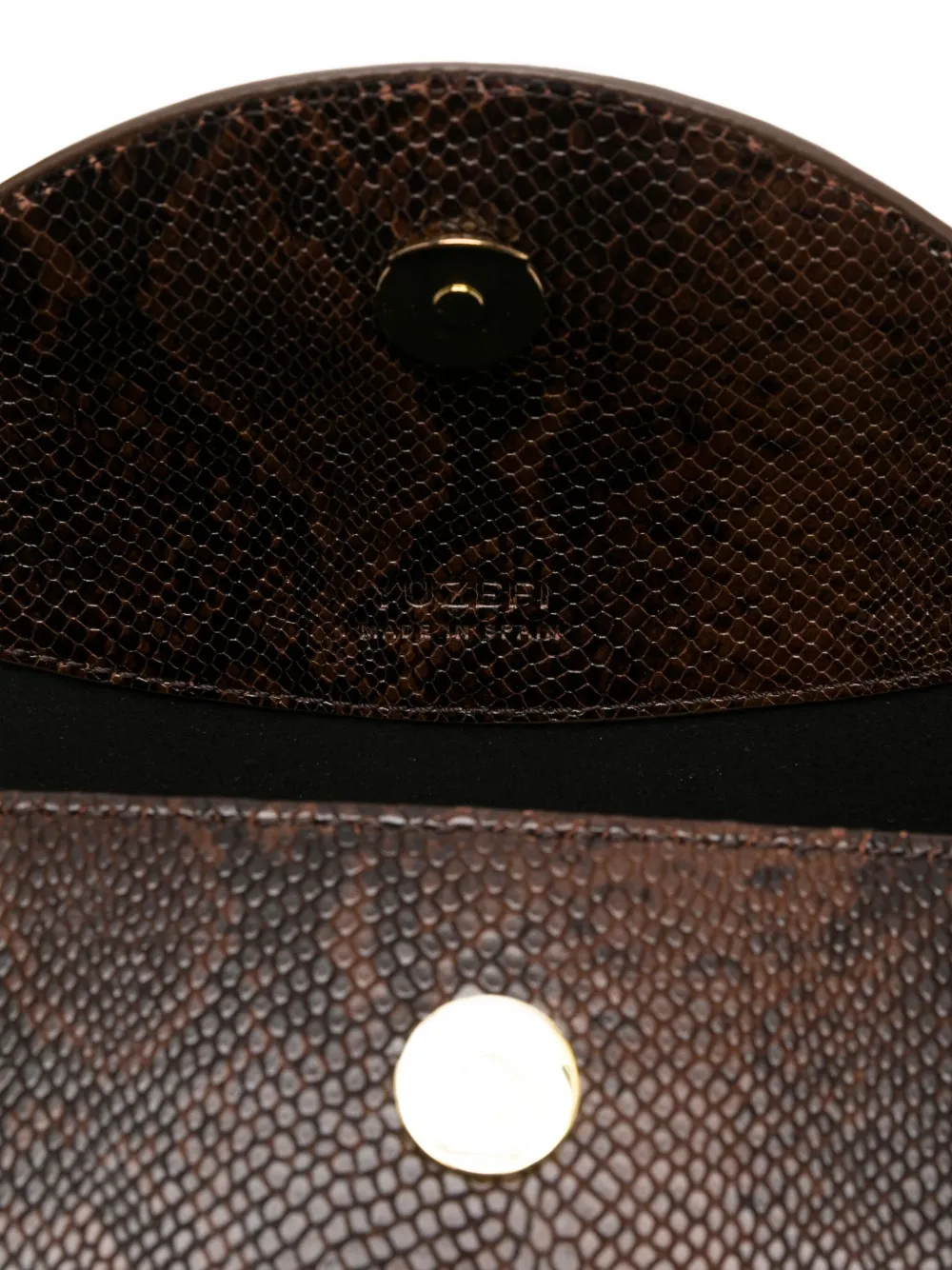 Yuzefi Debossed-snakeskin Shoulder Bag In Brown