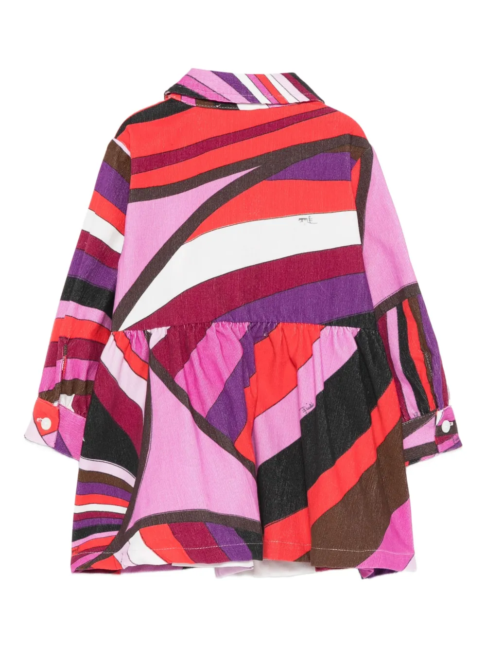 PUCCI Junior abstract-print collared dress - Roze