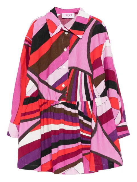 PUCCI Junior abstract-print shirt dress