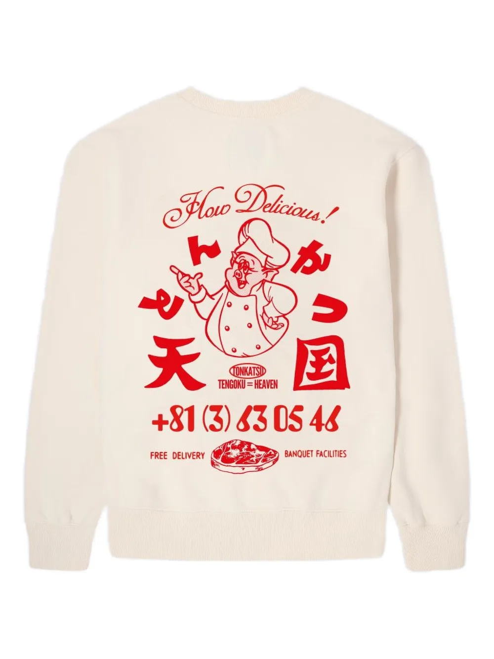 Edwin Tonkatsu Crewneck Sweatshirt In White