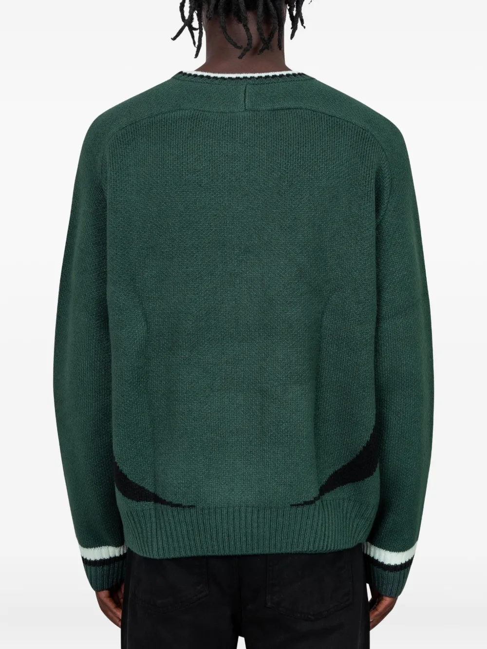 Adidas Originals Striped Long-sleeved Sweater In Multi