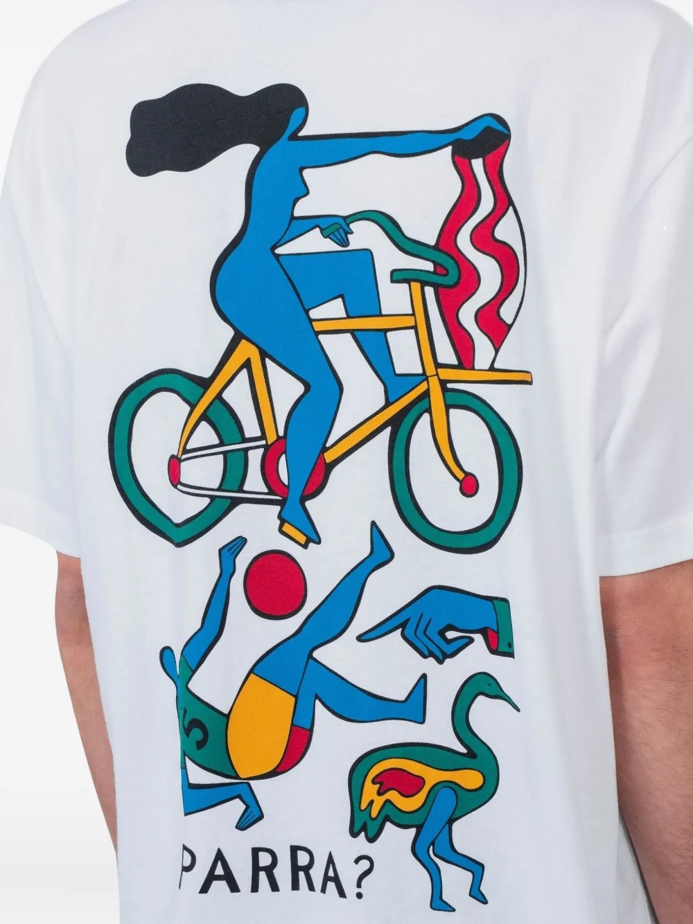 By Parra Graphic-print Cotton T-shirt In White