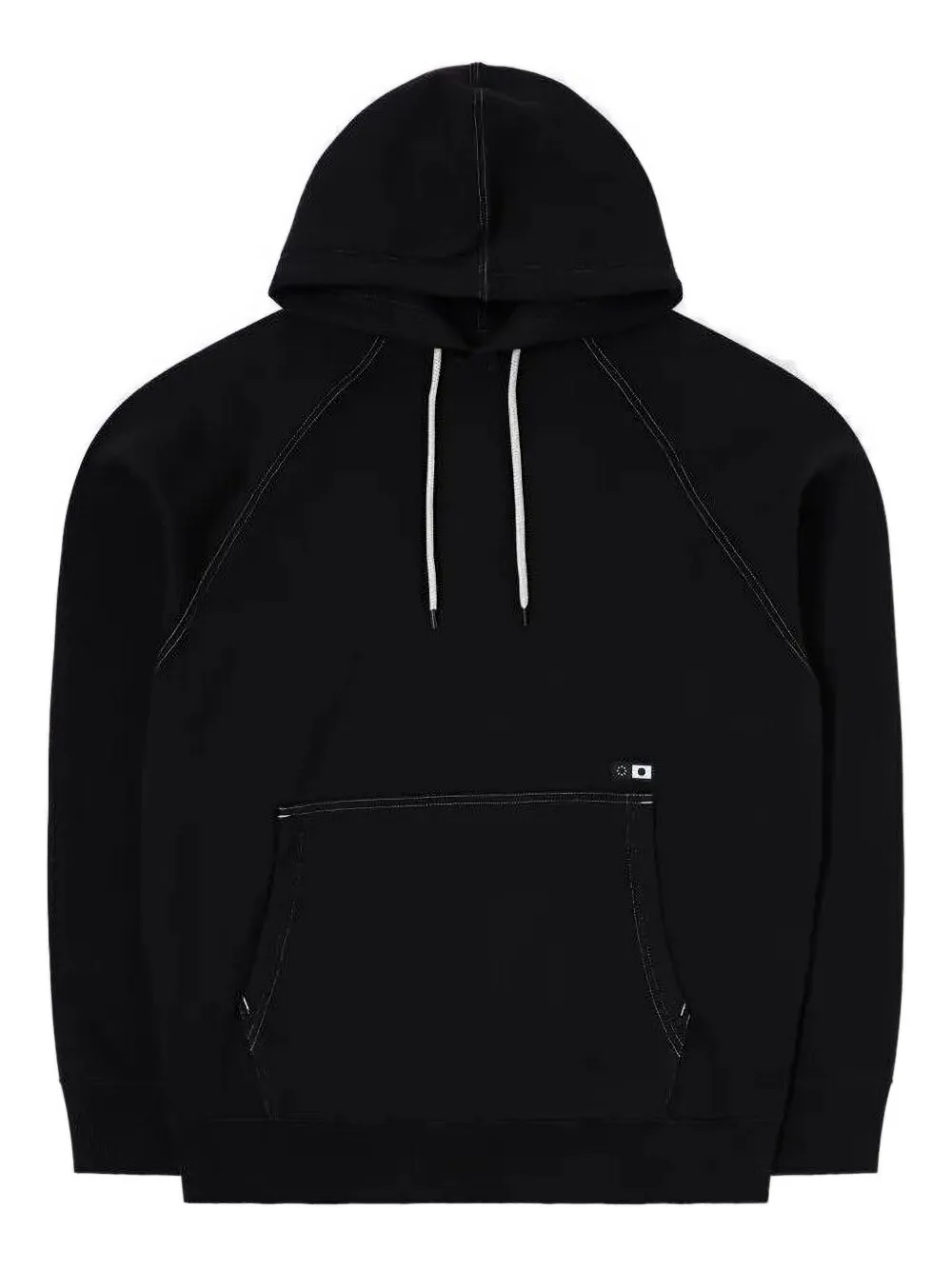 Edwin hooded contrasted couture sweatshirt | Black | Image 1