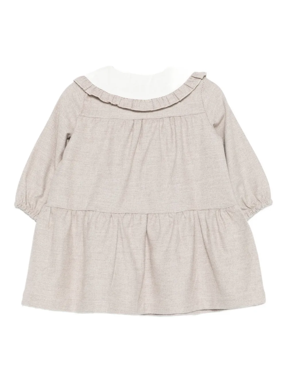 LALALU ruffled-collar babywear - Bruin