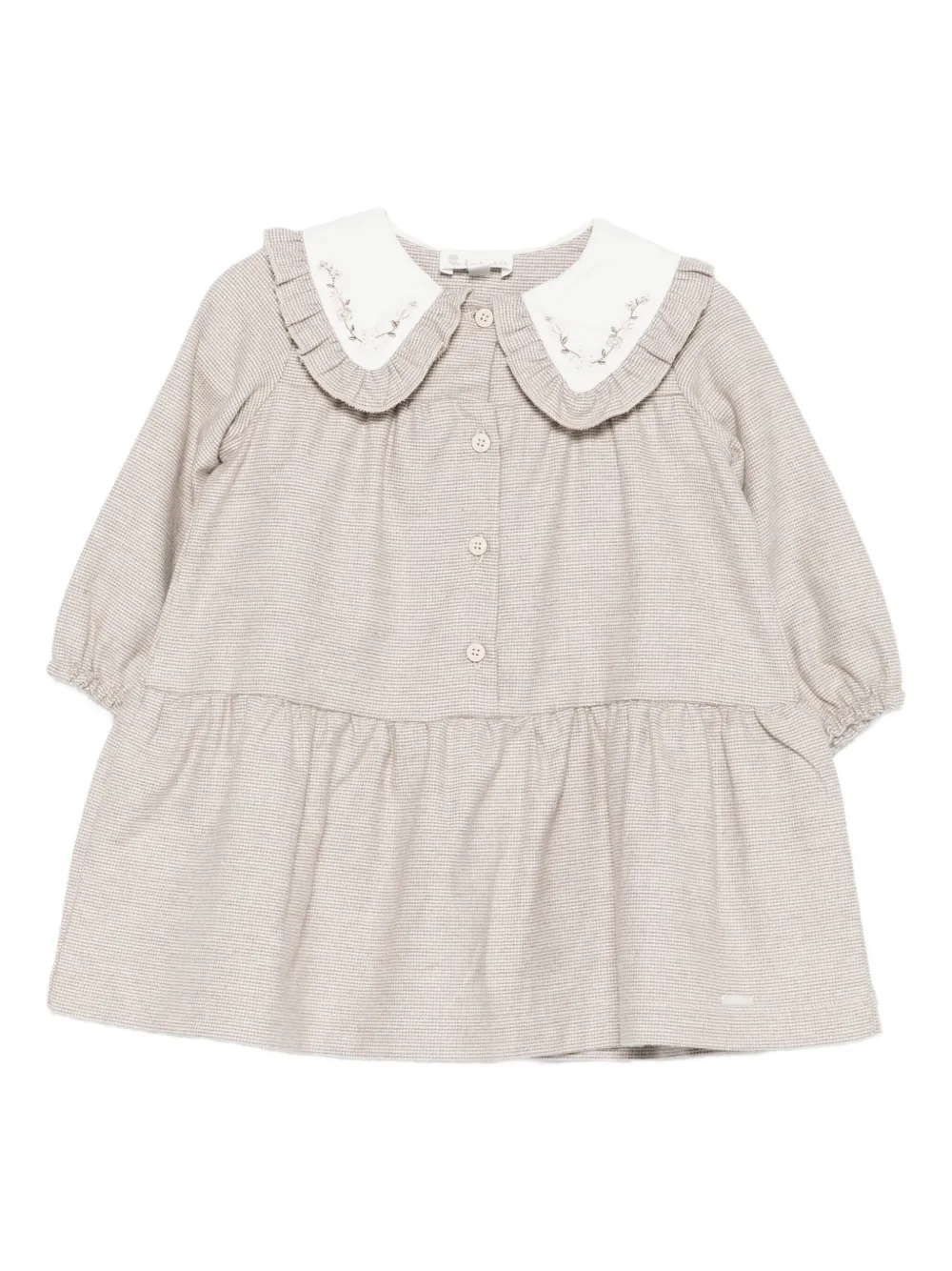 LALALU ruffled-collar babywear - Braun