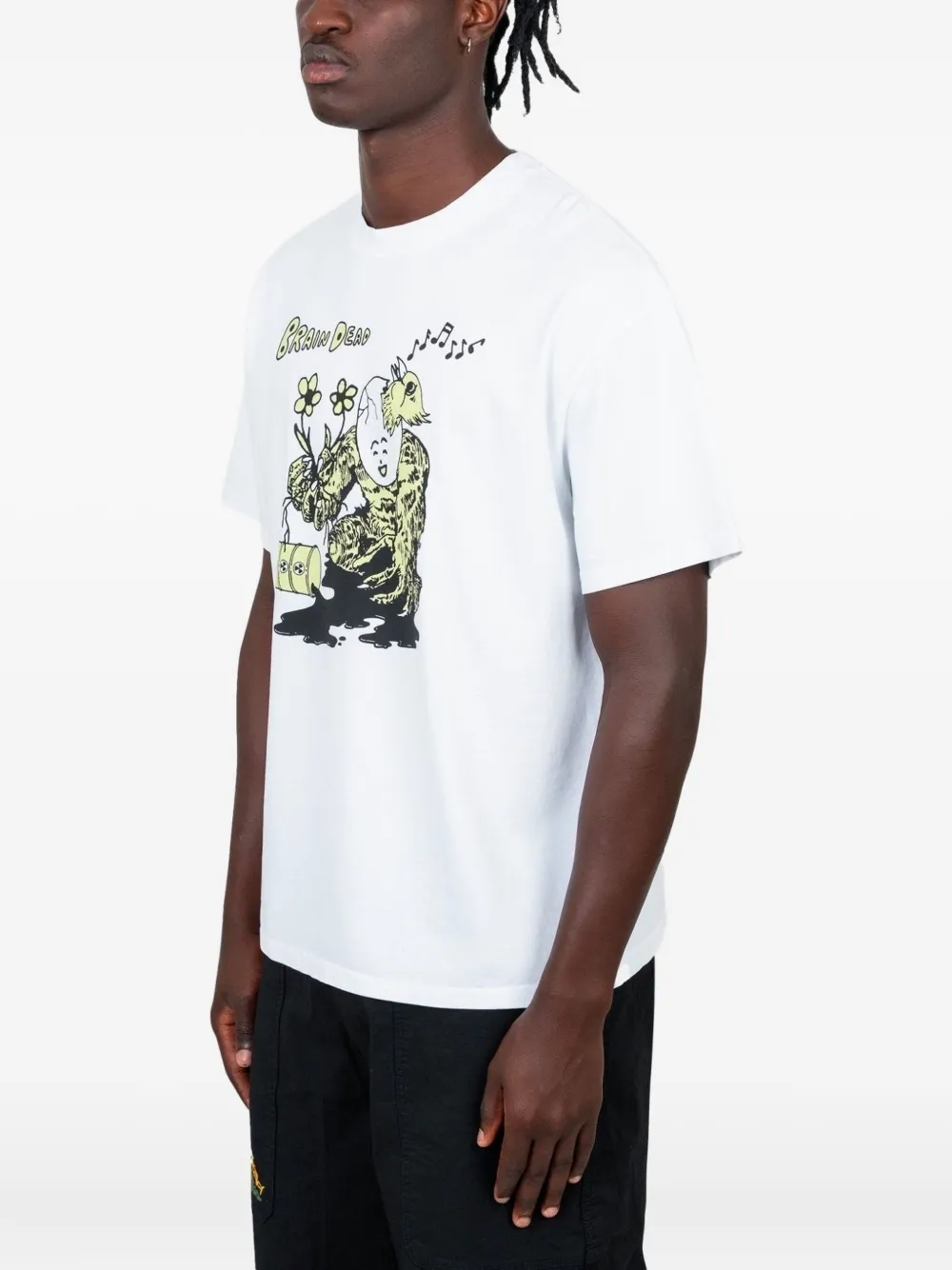 Brain Dead Scrambled Head grafisch T-shirt - Wit