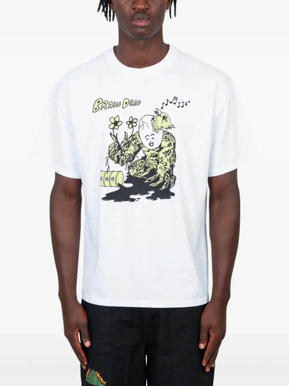 Brain Dead playera Scrambled Head | blanco | Image 1