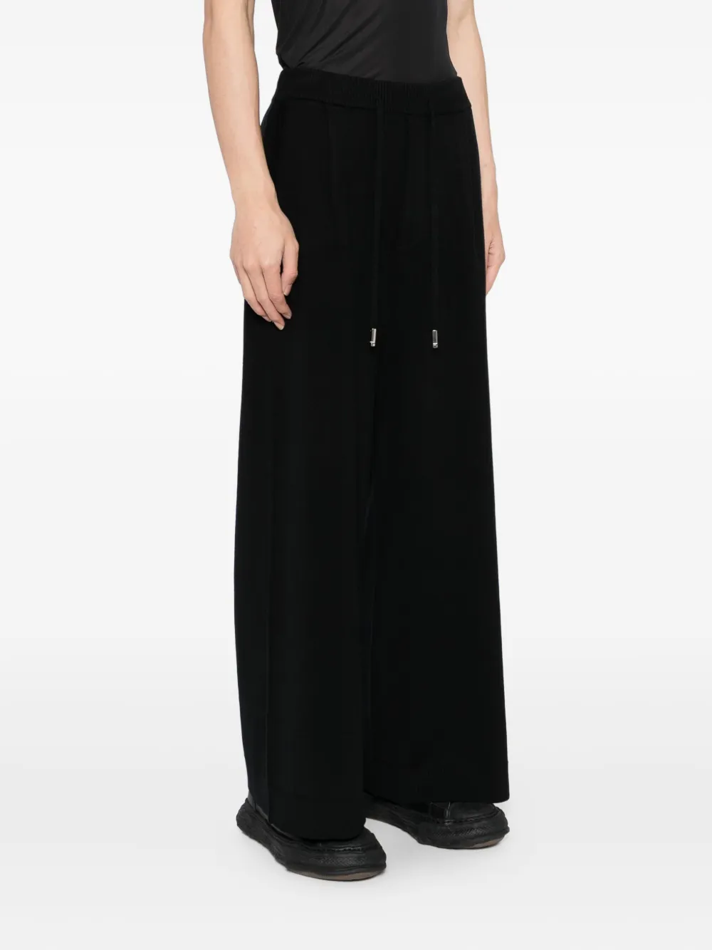 SONGZIO Broek met geborduurde panter Zwart