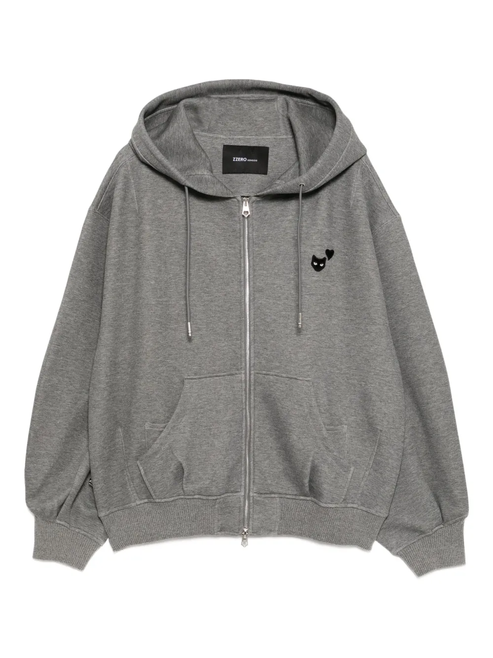 SONGZIO panther-embroidered hoodie | Grey | Image 1