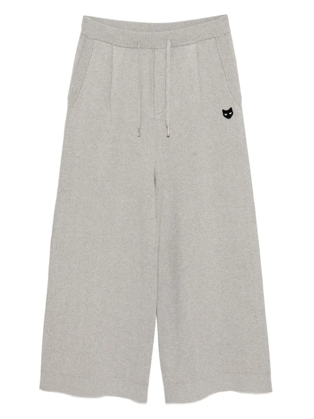 SONGZIO panther-embroidered trousers | Grey | Image 1