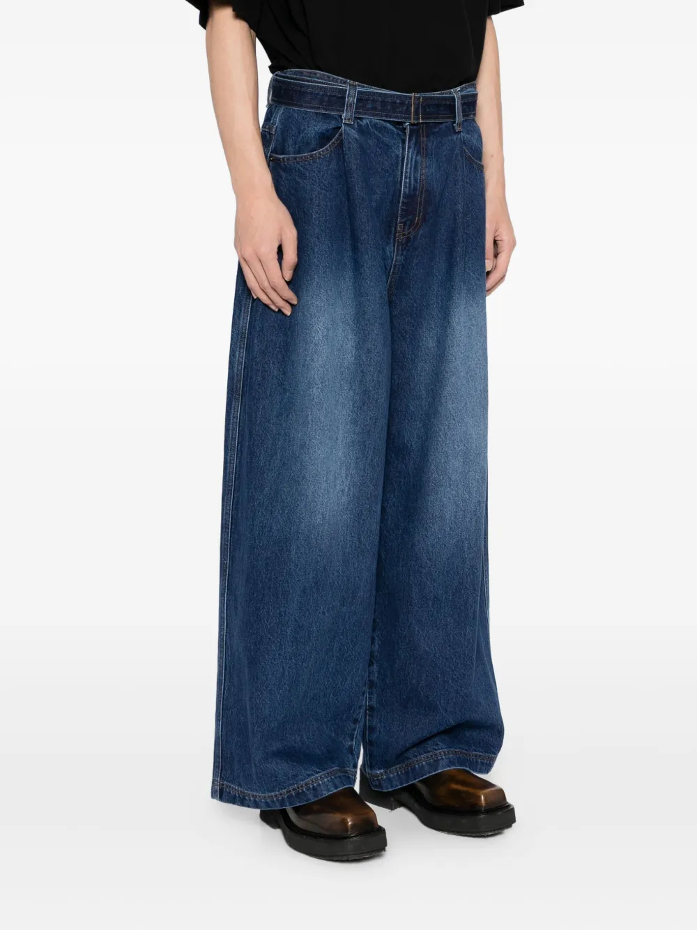 SONGZIO Jeans met wijde pijpen Blauw