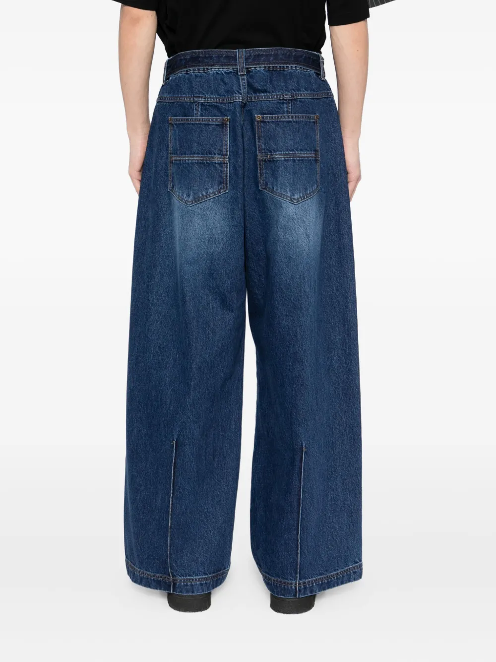 SONGZIO Jeans met wijde pijpen Blauw