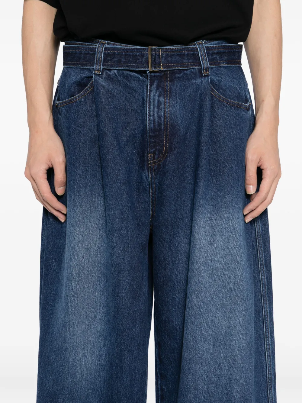 SONGZIO Jeans met wijde pijpen Blauw