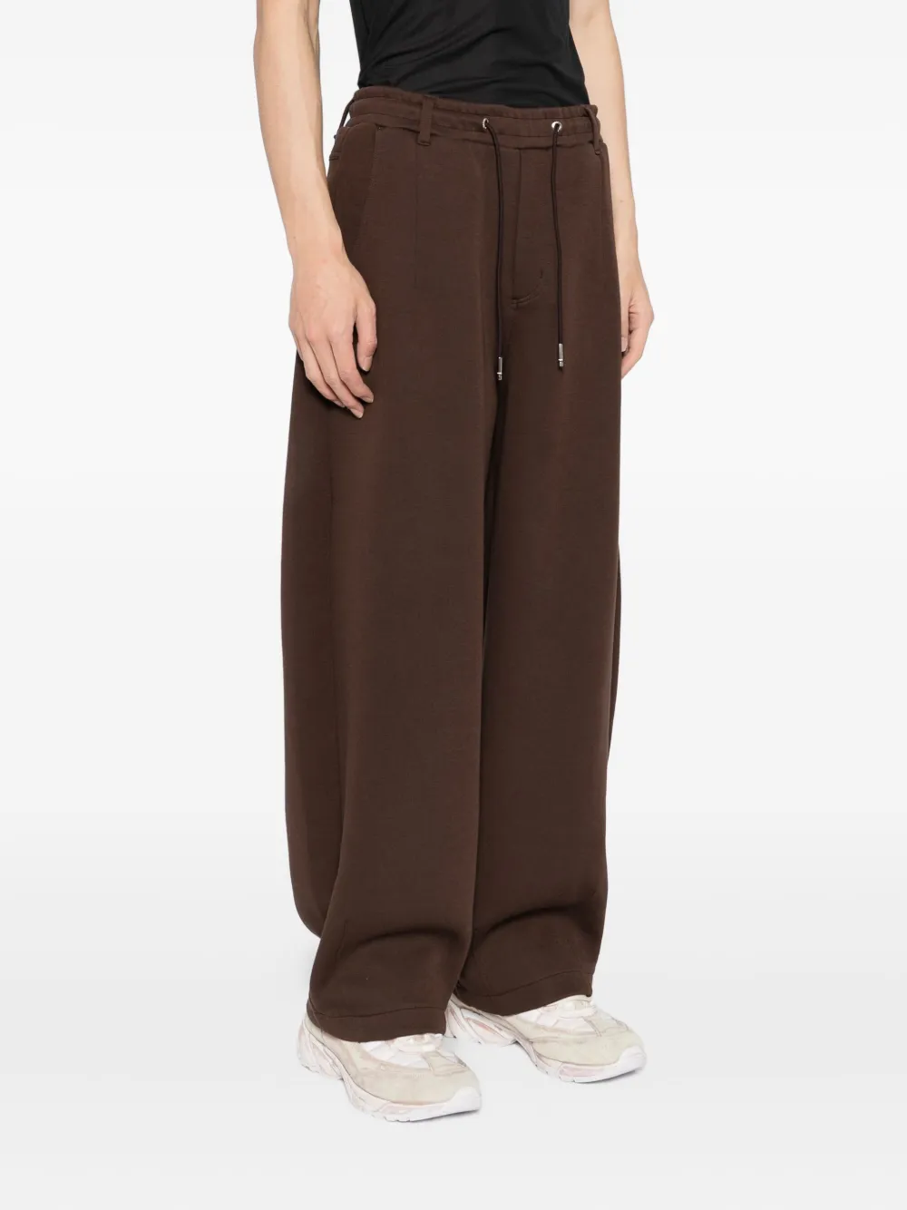 SONGZIO Broek met geborduurde panter Bruin