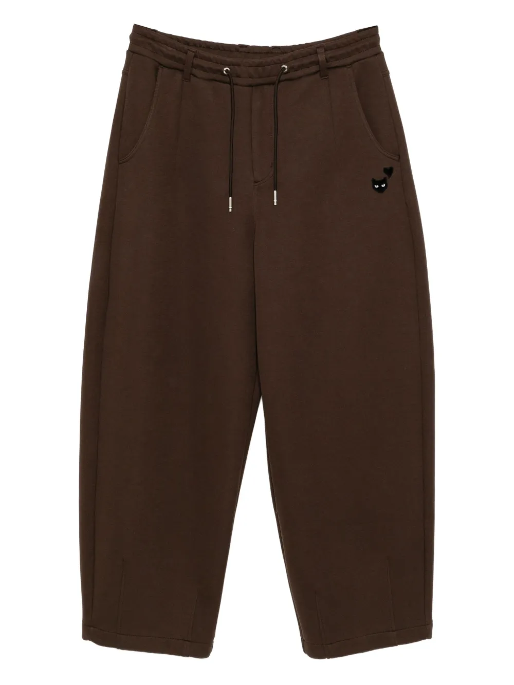 SONGZIO panther-embroidered trousers | Brown | Image 1