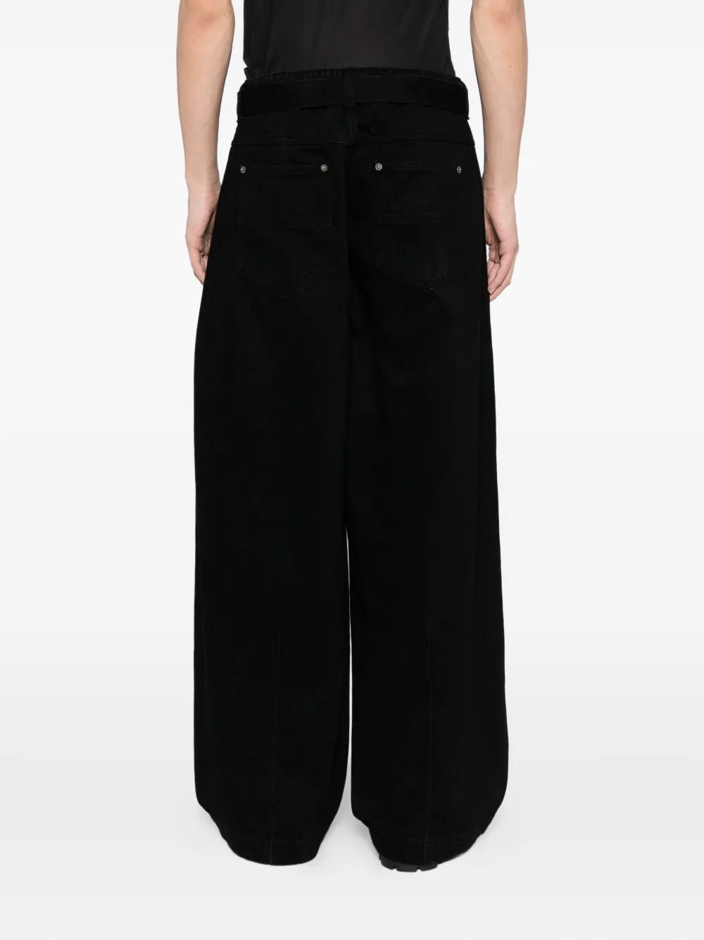 SONGZIO Jeans met wijde pijpen Zwart