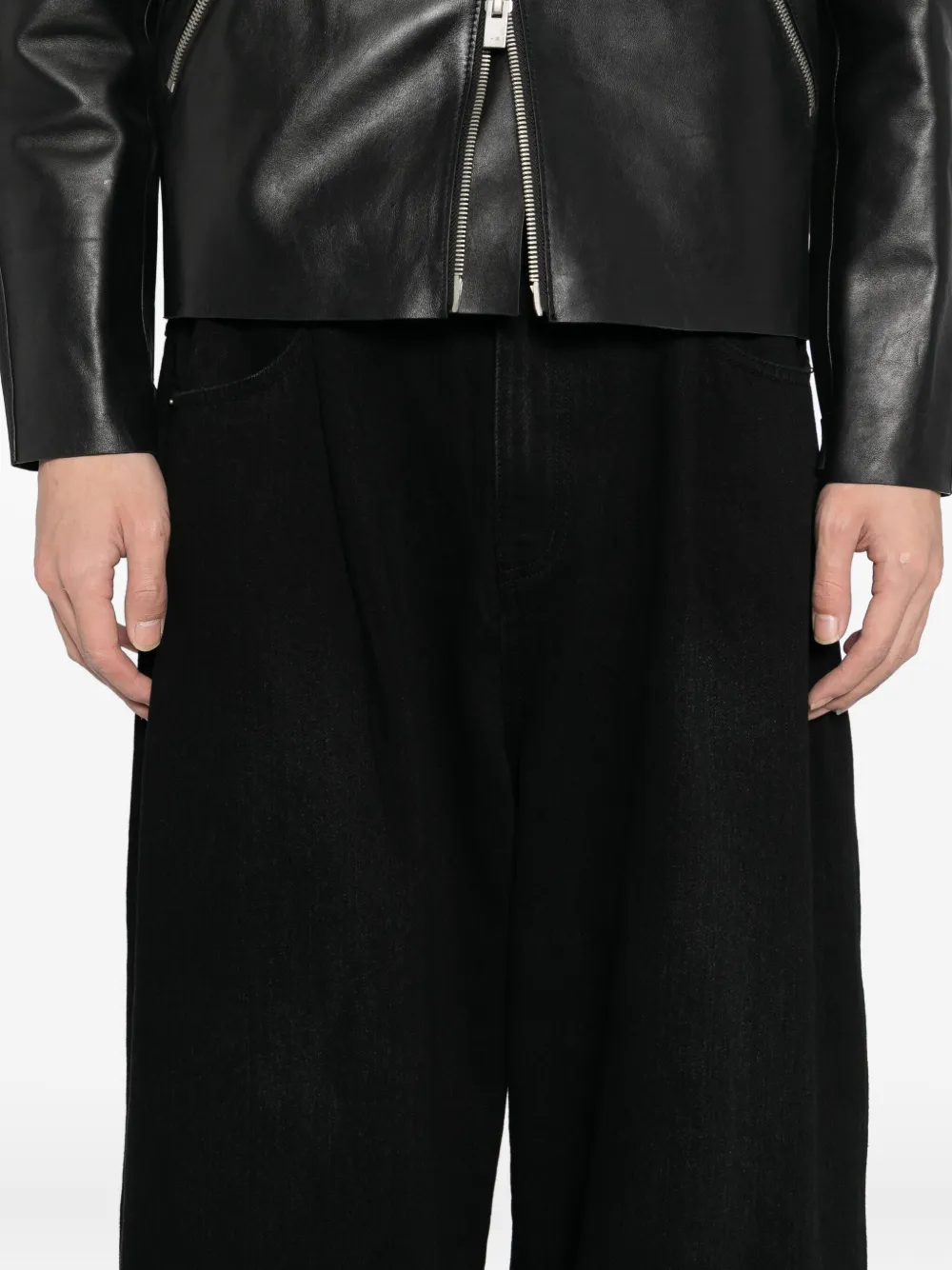 SONGZIO Jeans met wijde pijpen Zwart