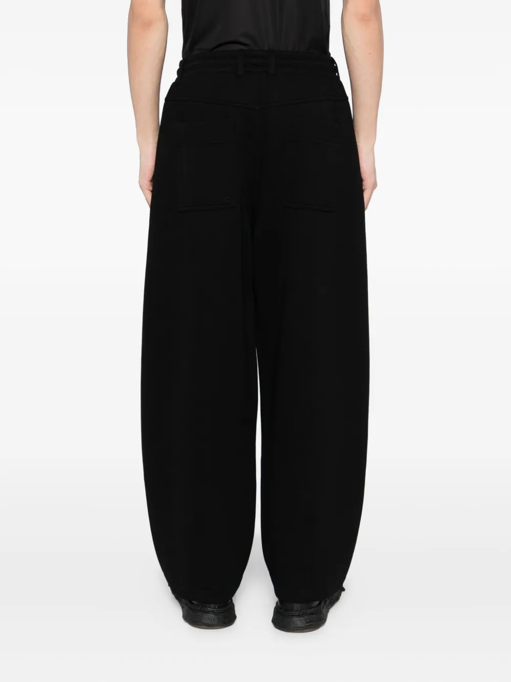 SONGZIO Broek met geborduurde panter Zwart