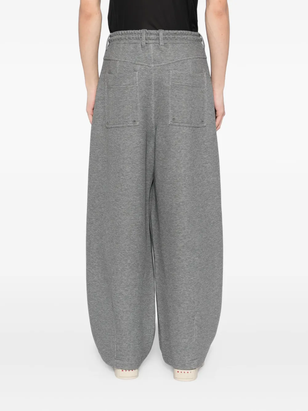 SONGZIO Broek met geborduurde panter Grijs