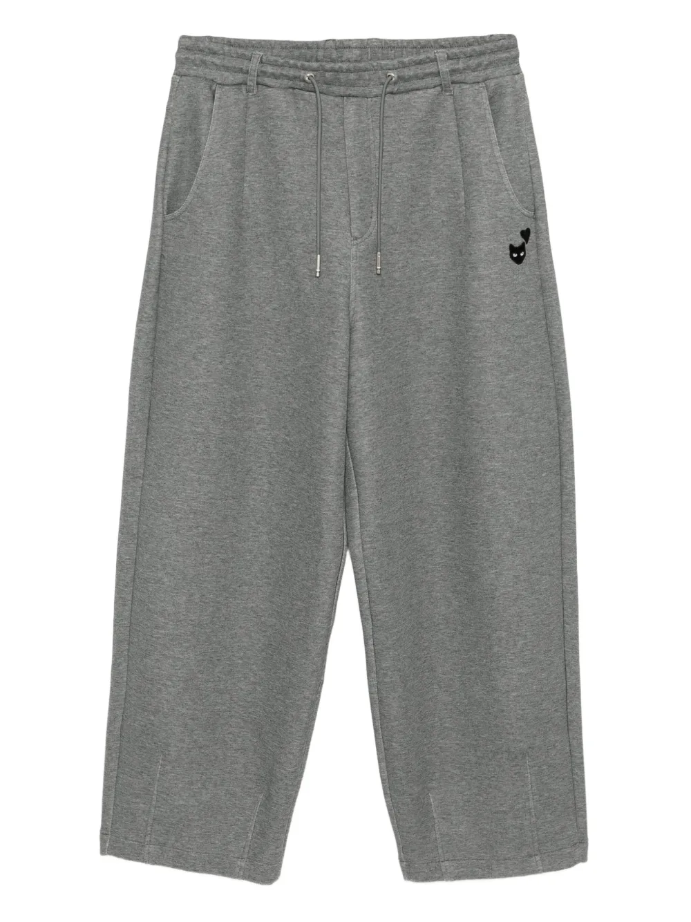 SONGZIO panther-embroidered trousers | Grey | Image 1