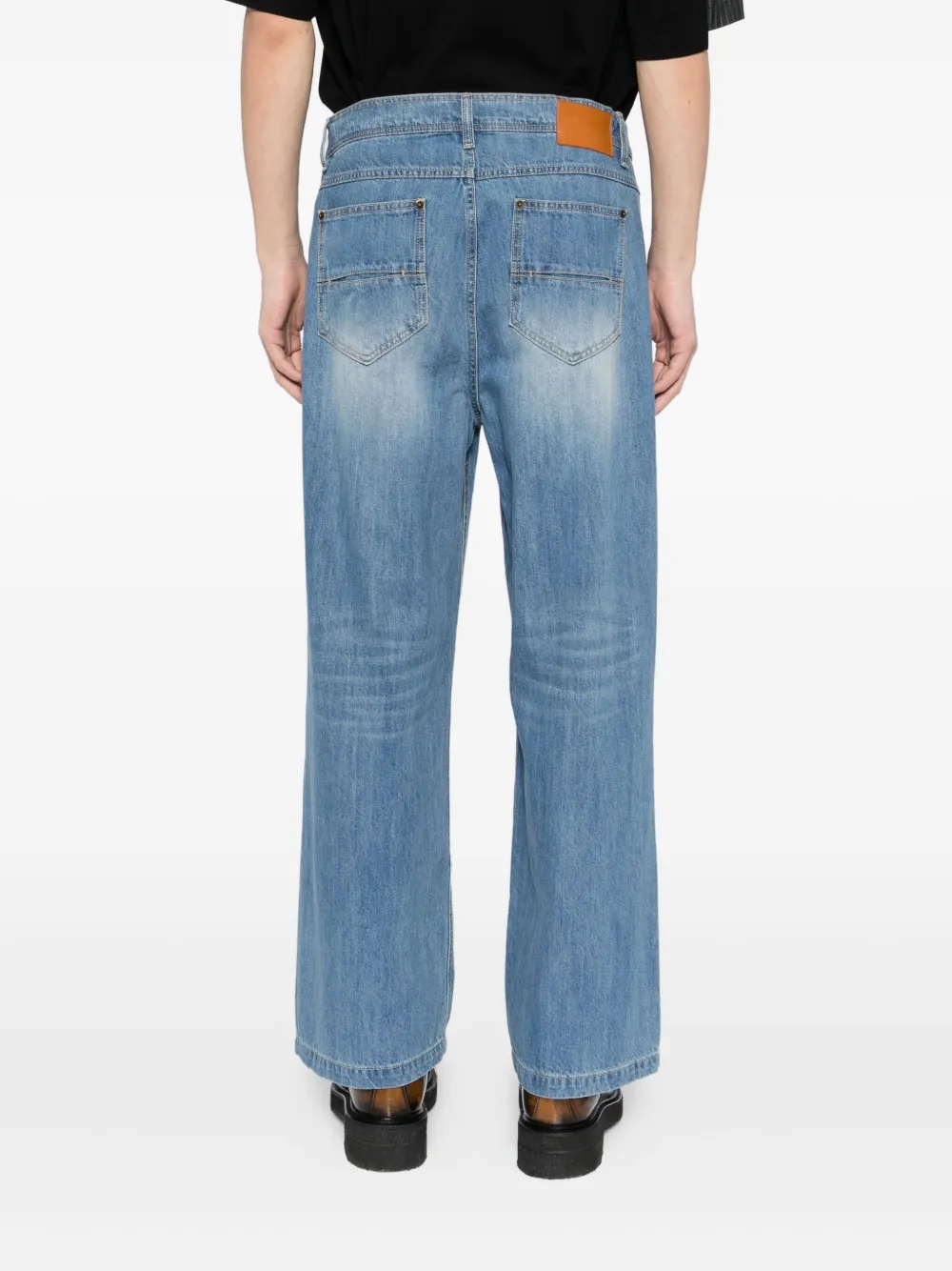 SONGZIO Katoenen straight jeans Blauw