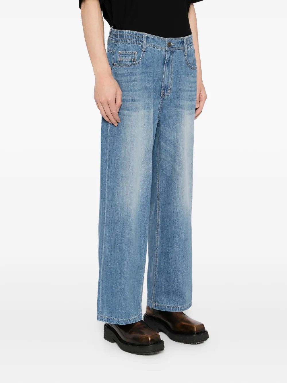 SONGZIO Katoenen straight jeans Blauw