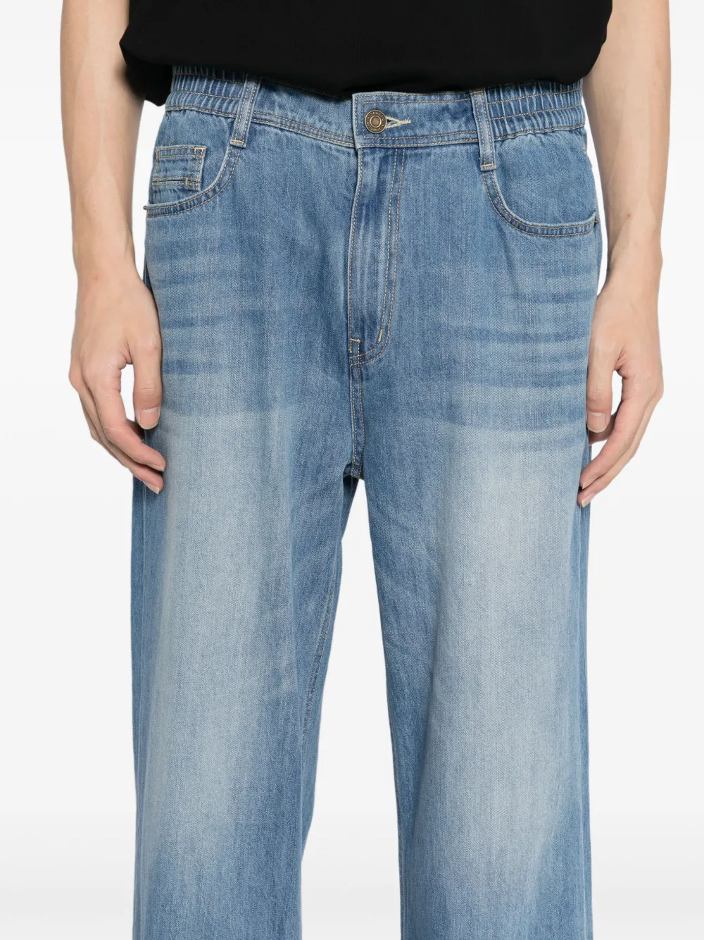 SONGZIO Katoenen straight jeans Blauw