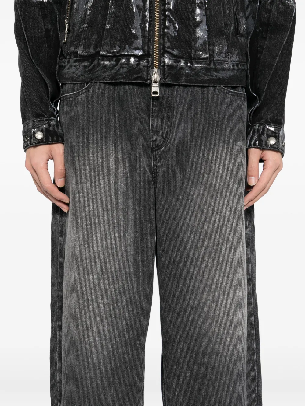 SONGZIO Katoenen jeans met toelopende pijpen Grijs