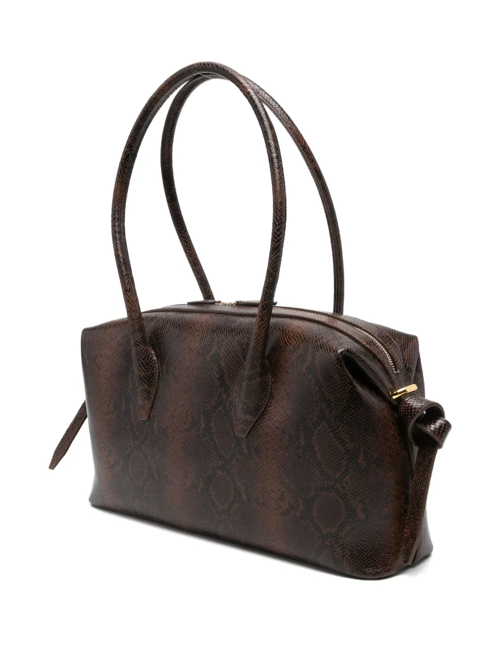 Yuzefi Brioche Leather Shoulder Bag In Brown